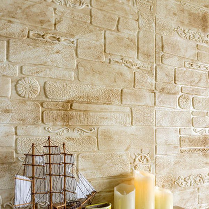 Rynx | Modern Wall Covering Peel and Stick Brick 3D Print Waterproof Wall Panel
