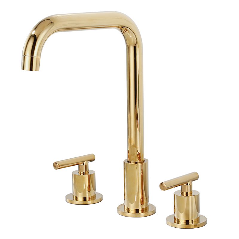 Rynx | Modern 2-Handle Bathroom Sink Faucet 3-Hole Widespread Bathroom Faucet