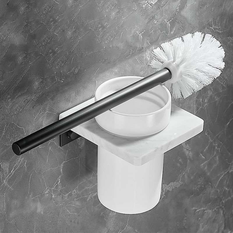 Rynx | Metal and Marble Bathroom Hardware Set as a Single Piece or as a Set in Black