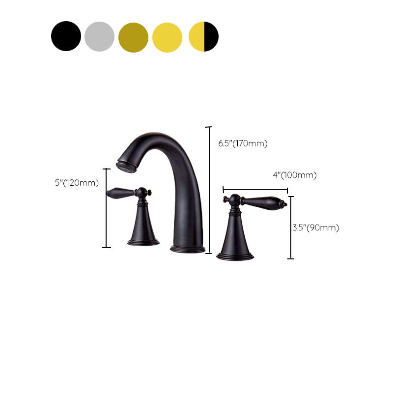 Rynx | Traditional Roman Bathtub Faucet Set Copper Fixed Deck Mount with Handles