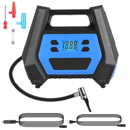 Rynx | 120W Max Power Portable Tire Pump with Digital Display LED Light