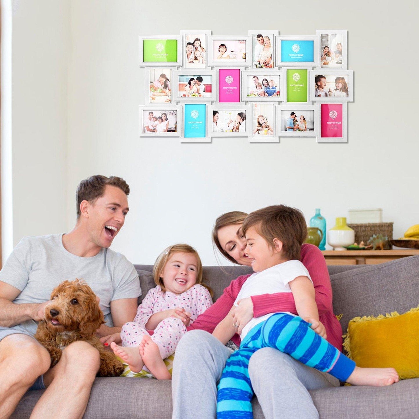 Rynx | 12/18 Picture Frames Collage for Pictures in 4" x 6" Glass Protection