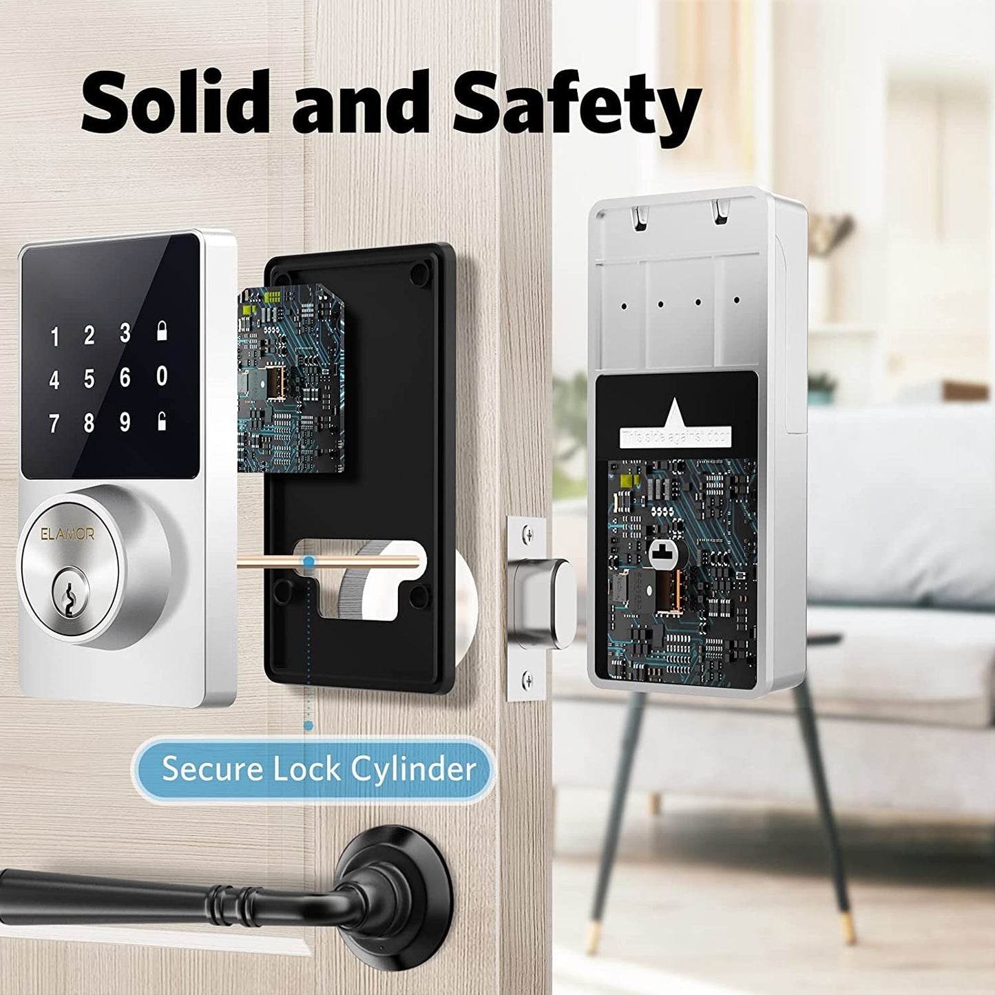 Rynx | Touchscreen Keyless Smart Shield Entry Door Lock