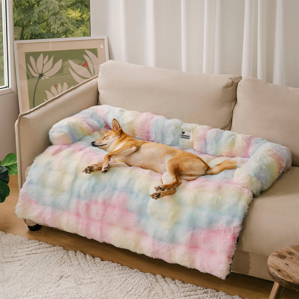 RYNX | Fuzzy Calming Dog Bed Sofa Protector Pet Mat