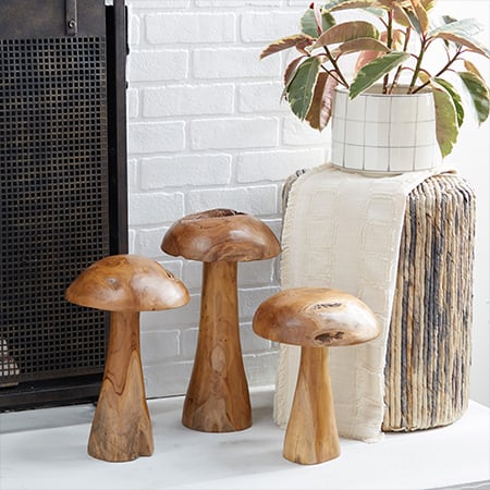 Rynx | Organic wooden mushrooms, set of 3