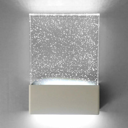 Rynx | Bubble Crystal Rectangular LED Wall Light Modern 1 Light Black/White Wall Light for Living Room Hotel