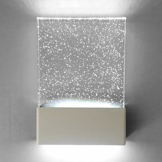 Rynx | Bubble Crystal Rectangular LED Wall Light Modern 1 Light Black/White Wall Light for Living Room Hotel