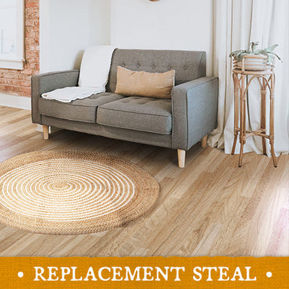 Rynx | Natural round jute accent rug