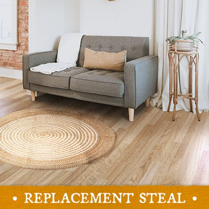 Rynx | Natural round jute accent rug