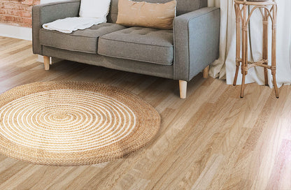Rynx | Natural round jute accent rug