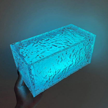 Rynx | FrostGlow RGB LED Table Lamp | Acrylic Ice Cube Design | Decorative Mood Light | Rechargeable