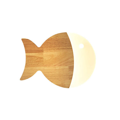 Rynx | Fynnora Nordic Wall Lamp | Oak & Acrylic | Minimalist Fish Design | LED Lighting