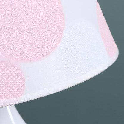Rynx | Chinese Minimalist Ceramic Floral Fabric Cone 1-Light Table Lamp