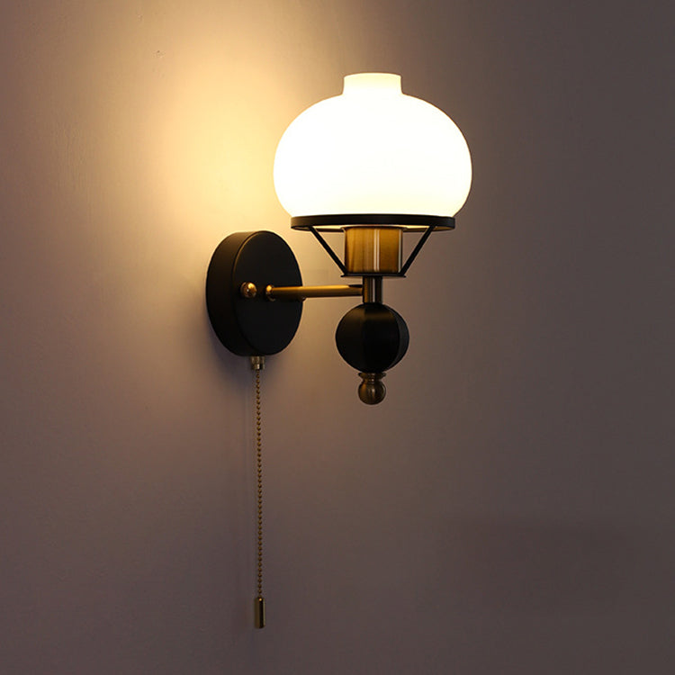 Rynx | GeoLuxe French Geometric Wall Lamp | Iron & Glass | 1-Light Design for Living Room