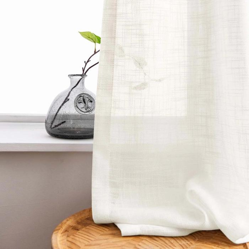 Rynx | Ela Linen Appearance Semi Transparent Curtains Tulle