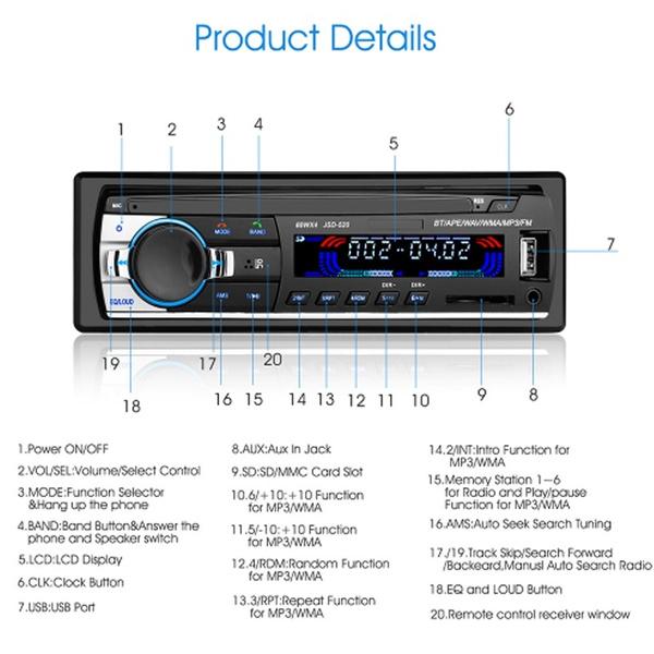Rynx | 12V Bluetooth Car Stereo