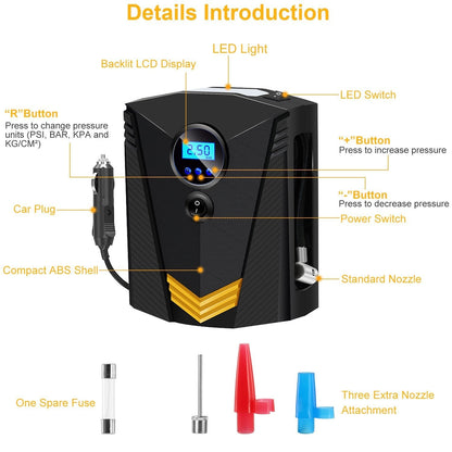 Rynx | 12V DC 100W 150PSI Digital Tire Inflator