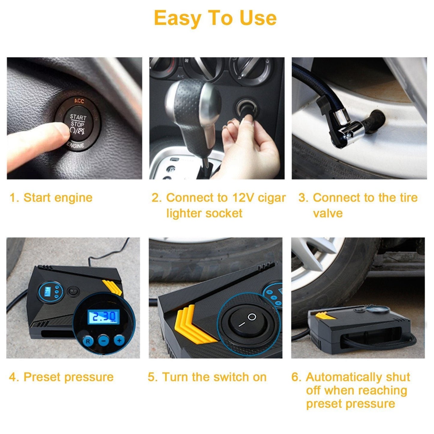 Rynx | 12V DC 100W 150PSI Digital Tire Inflator