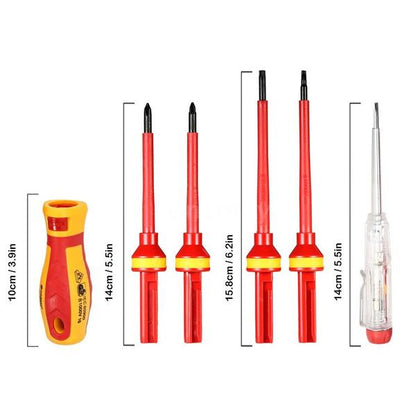 Rynx | 13-Piece: 1000V Replaceable Insulated Screwdriver Set