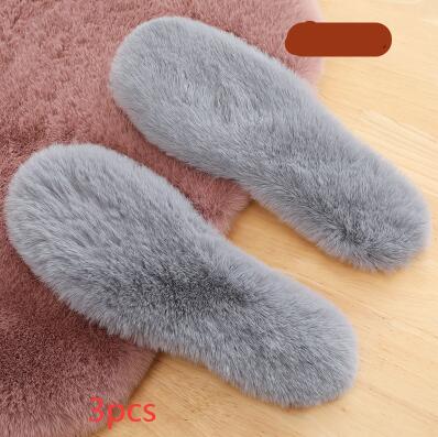 RYNX | Winter Sheepskin Insoles Wool Warm Smoke gray 3 PCS