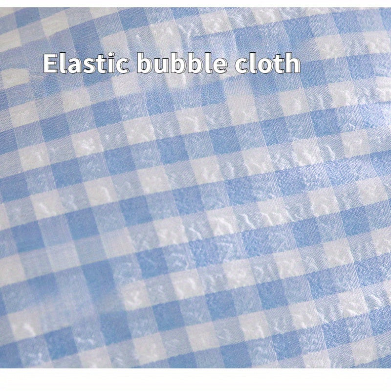 Rynx | Niedliches Schleifen-Karomuster-Wurfkissen - Minimalistischer Stil Dekokissen mit Spitzenborte, 100% Polyester, Maschinenwaschbar für Wohnzimmer, Schlafzimmer & Rücksitz des Autos - Pink, Blau, Grün, Gelb, Gemütliche Wohnakzente | Polye