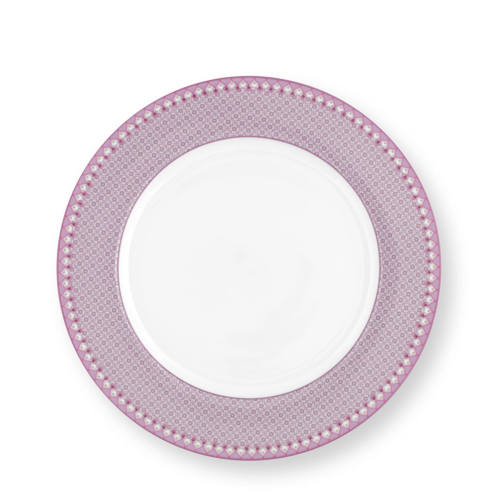 Rynx | Plate Lily & Lotus purple patterned 26.5 cm
