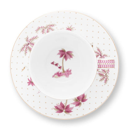 Rynx | Cup & Saucer Jolie Dots gold-colored pink
