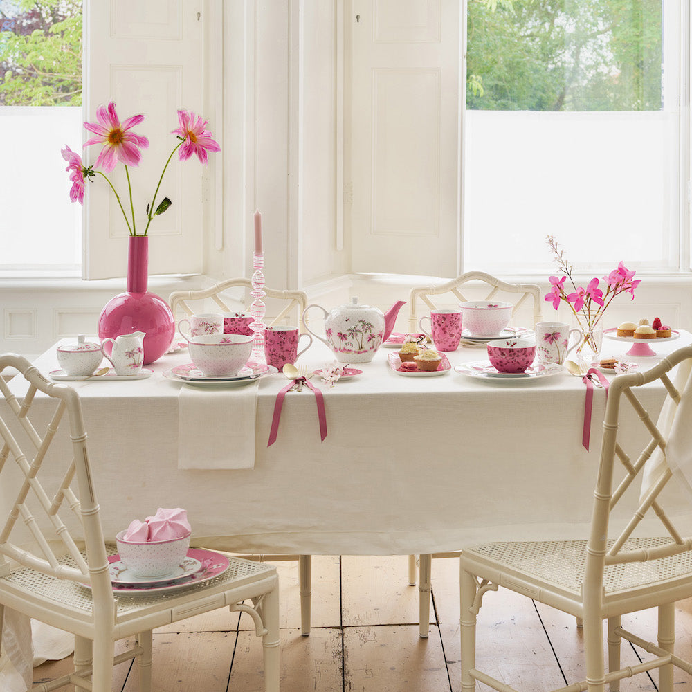 Rynx | Cup & Saucer Jolie Dots 2-piece Set gold-colored pink