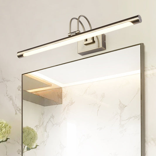 Rynx | Metallic Arch Wall Light Modern Stylish 16.5"/20.5" W LED Nickel-Finish Wall Lamp with Acrylic Shade