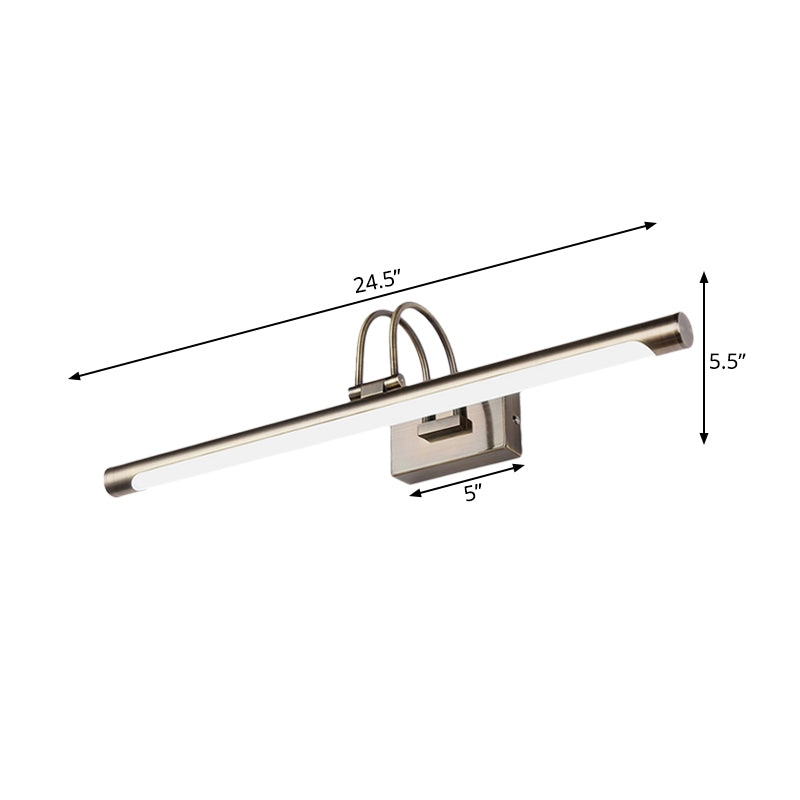 Rynx | Metallic Arch Wall Light Modern Stylish 16.5"/20.5" W LED Nickel-Finish Wall Lamp with Acrylic Shade
