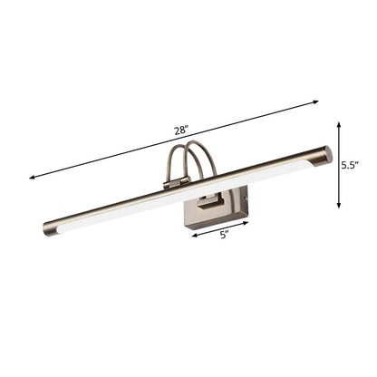 Rynx | Metallic Arch Wall Light Modern Stylish 16.5"/20.5" W LED Nickel-Finish Wall Lamp with Acrylic Shade