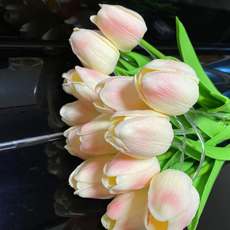 Rynx | Florina TulipGlow LED Table Lamp | Tiffany Style | Flower Decoration | 10/15 Light Design