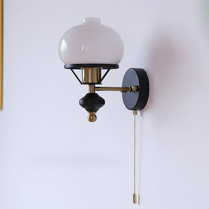 Rynx | GeoLuxe French Geometric Wall Lamp | Iron & Glass | 1-Light Design for Living Room