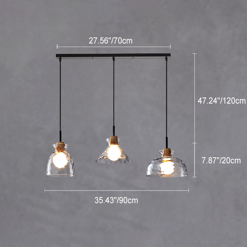 Rynx | LumaCrystal Nordic Pendant Light | Clear ribbed glass | 1-light | Scandinavian design | Decor for home