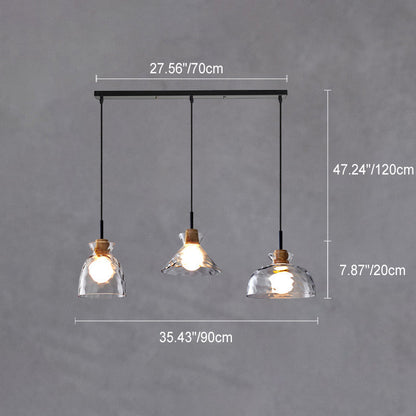 Rynx | LumaCrystal Nordic Pendant Light | Clear ribbed glass | 1-light | Scandinavian design | Decor for home