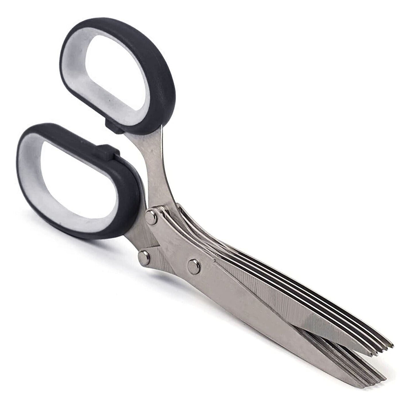 Rynx | Herb scissors with multiple blades in stainless steel, quick cutting scissors kitchen tool