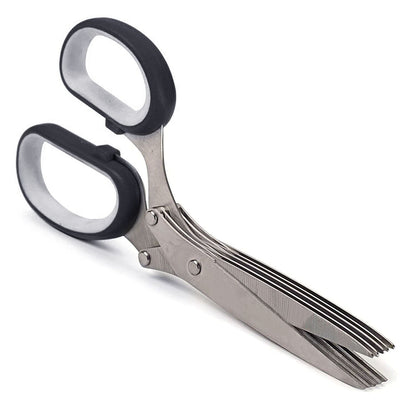 Rynx | Herb scissors with multiple blades in stainless steel, quick cutting scissors kitchen tool