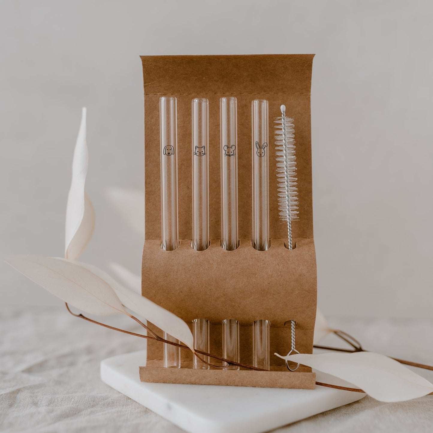 Rynx | Drinking Straws Animals 4-Piece Set