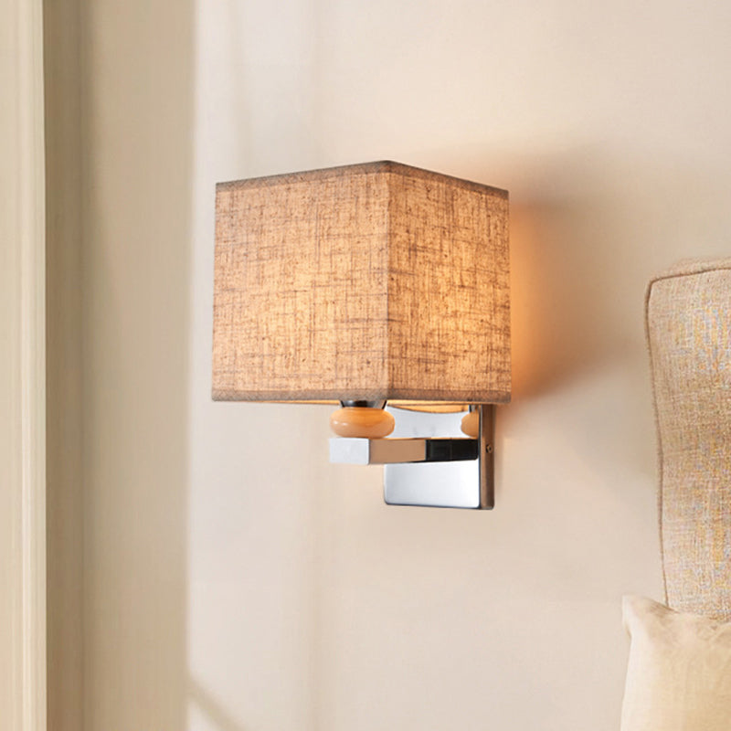 Rynx | Fabric Cube Wall Lamp Lighting Modern LED Wall Lamp in White/Black/Beige