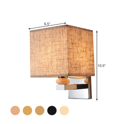 Rynx | Fabric Cube Wall Lamp Lighting Modern LED Wall Lamp in White/Black/Beige