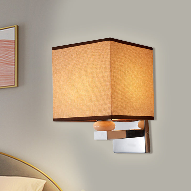 Rynx | Fabric Cube Wall Lamp Lighting Modern LED Wall Lamp in White/Black/Beige