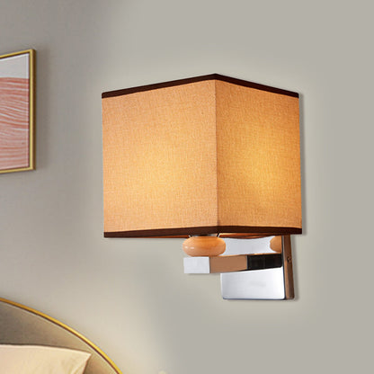 Rynx | Fabric Cube Wall Lamp Lighting Modern LED Wall Lamp in White/Black/Beige