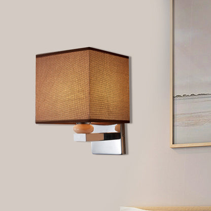 Rynx | Fabric Cube Wall Lamp Lighting Modern LED Wall Lamp in White/Black/Beige