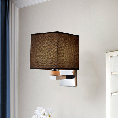 Rynx | Fabric Cube Wall Lamp Lighting Modern LED Wall Lamp in White/Black/Beige