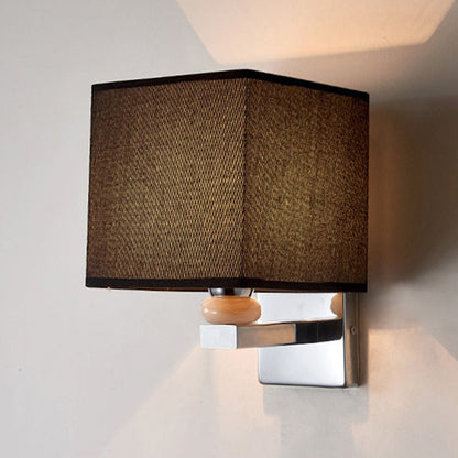 Rynx | Fabric Cube Wall Lamp Lighting Modern LED Wall Lamp in White/Black/Beige