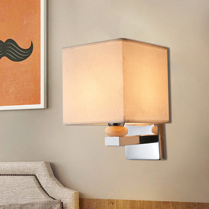 Rynx | Fabric Cube Wall Lamp Lighting Modern LED Wall Lamp in White/Black/Beige