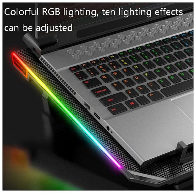 Rynx | Laptop stand RGB 2 USB port LED laptop cooling pad