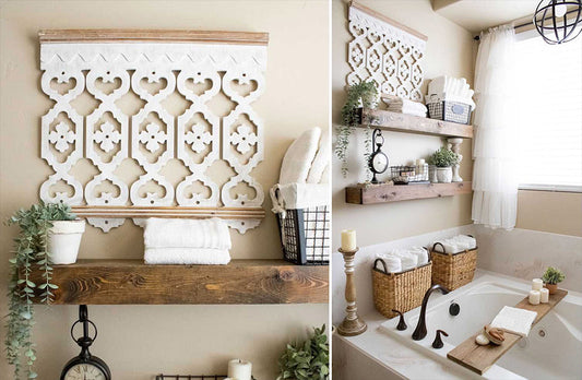 Rynx | Architectural retro builds wood cut wall decoration
