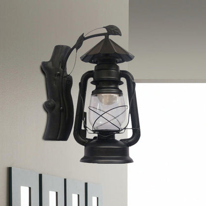 Rynx | Black/Bronze/Copper Kerosene Wall Lighting Coastal Clear Glass 1 Light Outdoor Wall Lamps Light