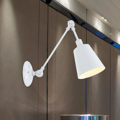 Rynx | 1 Light Metal Wall Lamp Contemporary Black/Rust Colored Tailored Bedroom Wall Lamp Sconces with Adjustable Arm